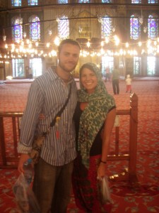 Inside the blue Mosque