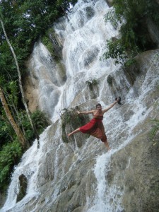 Fun in the waterfall!